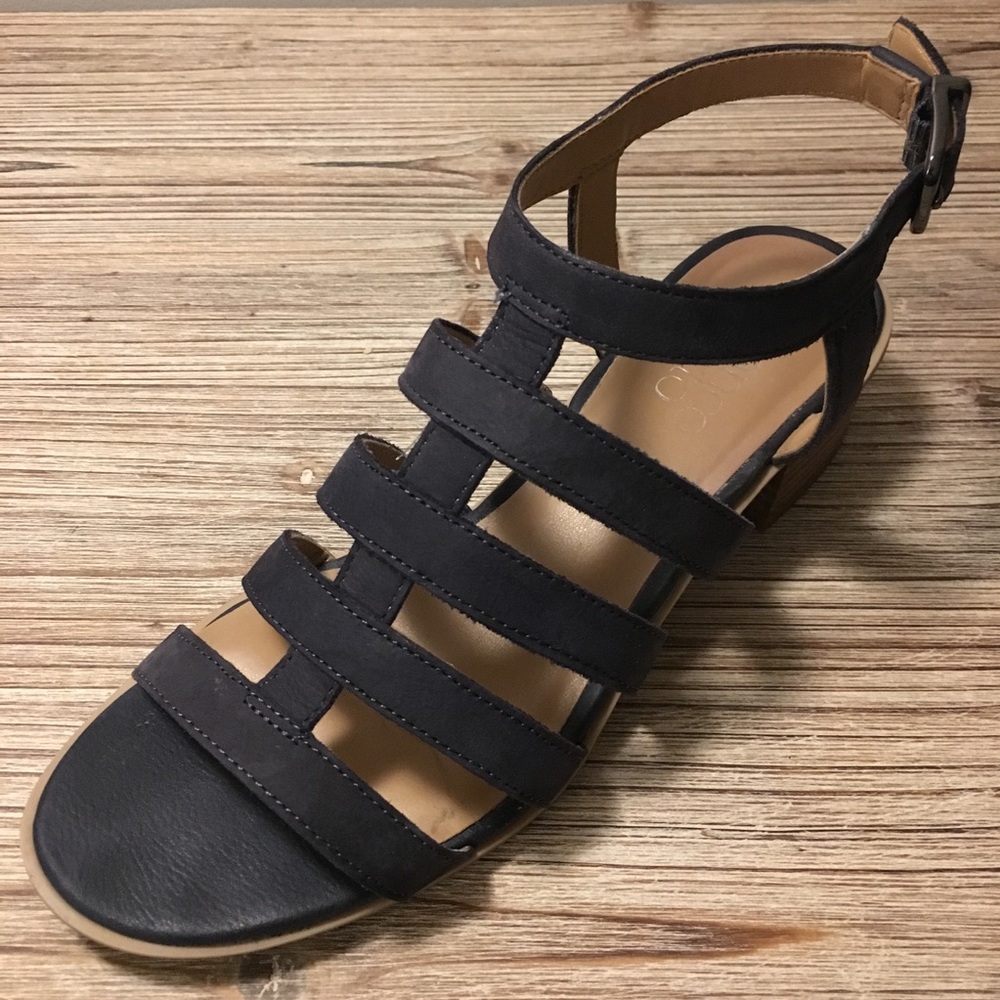 Franco Sarto block heel navy Oriele sandals